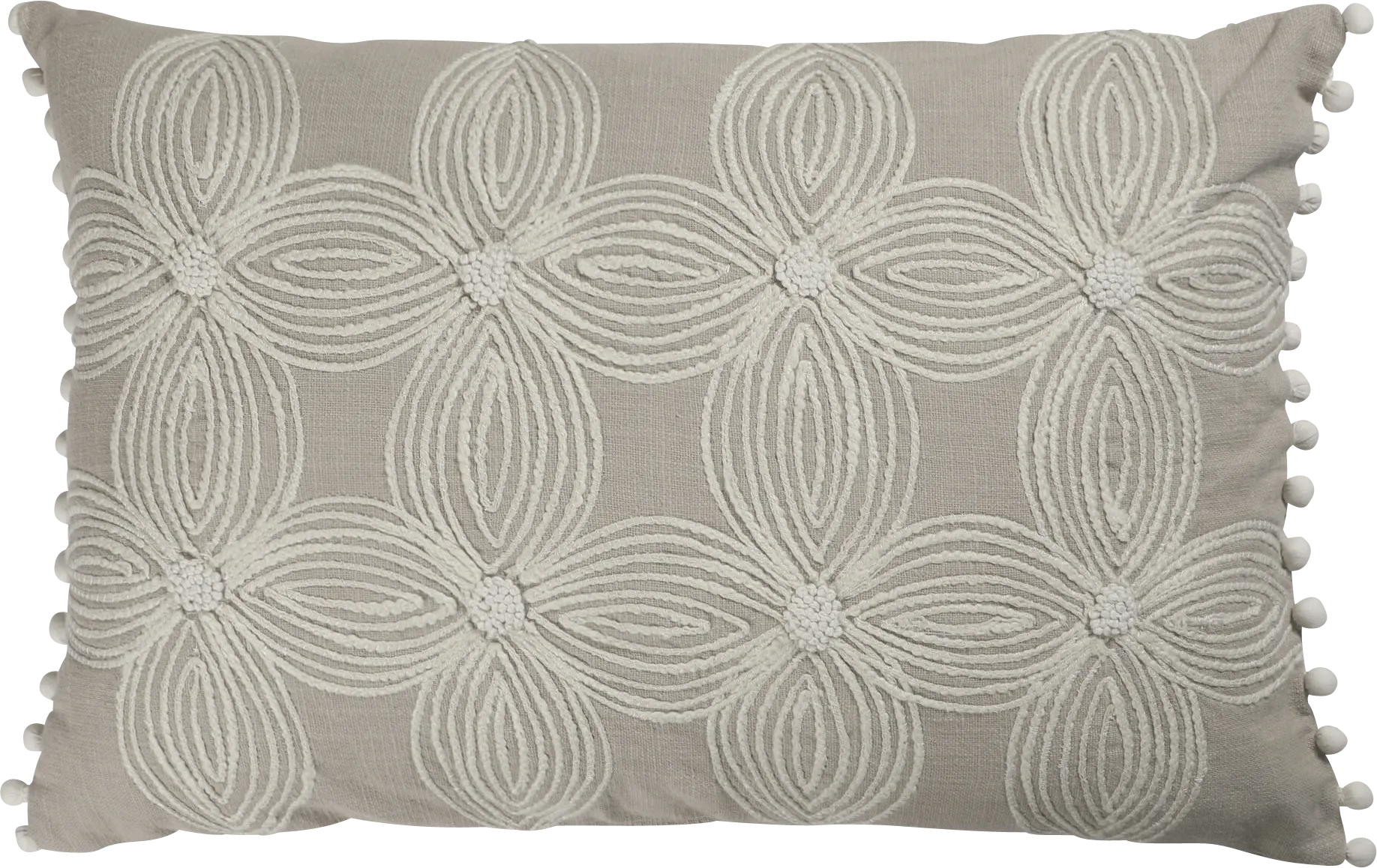 Bloomdes Beige Lumbar Pillow