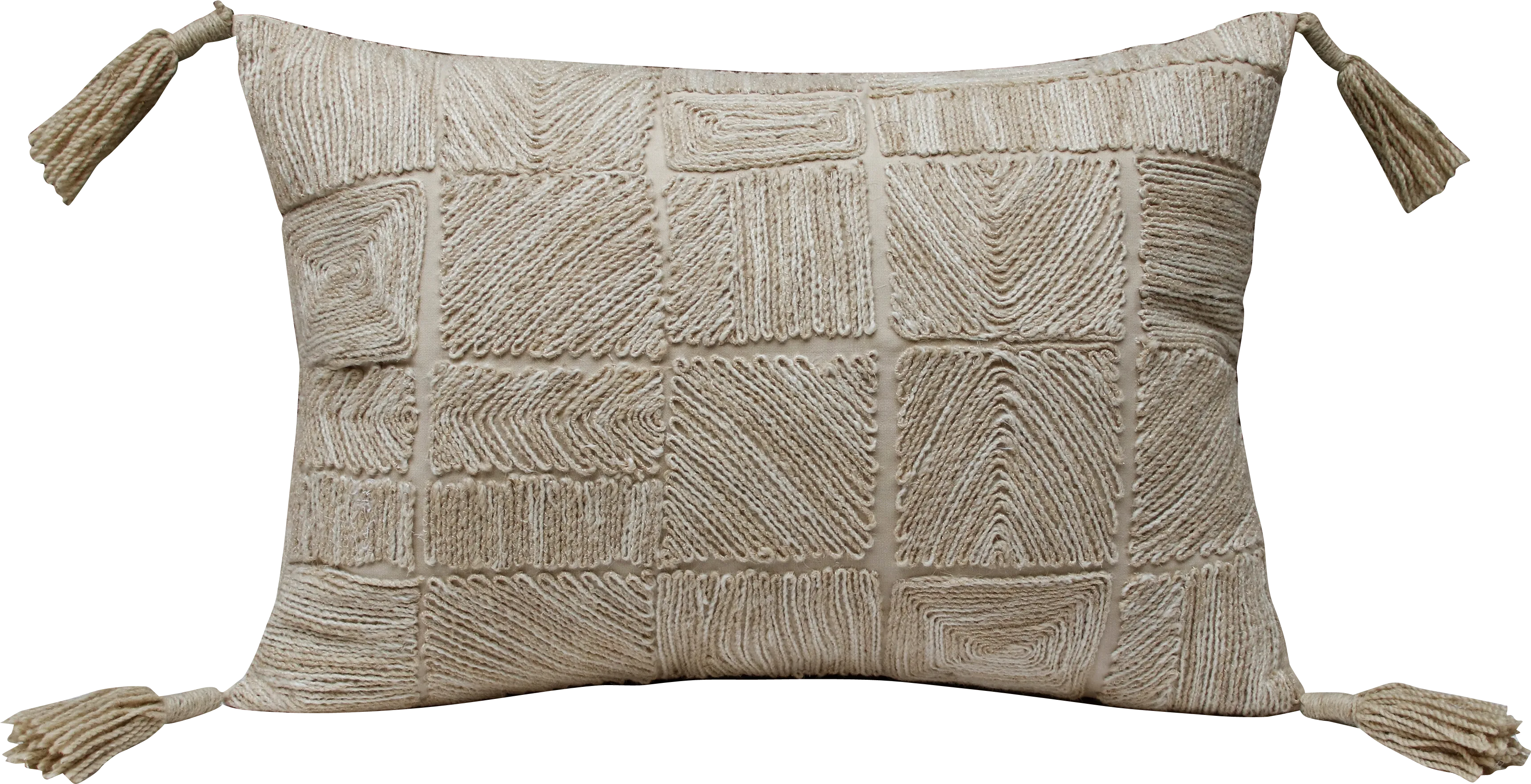 Sajid Tan Lumbar Pillow - Thumbnail - Image 1