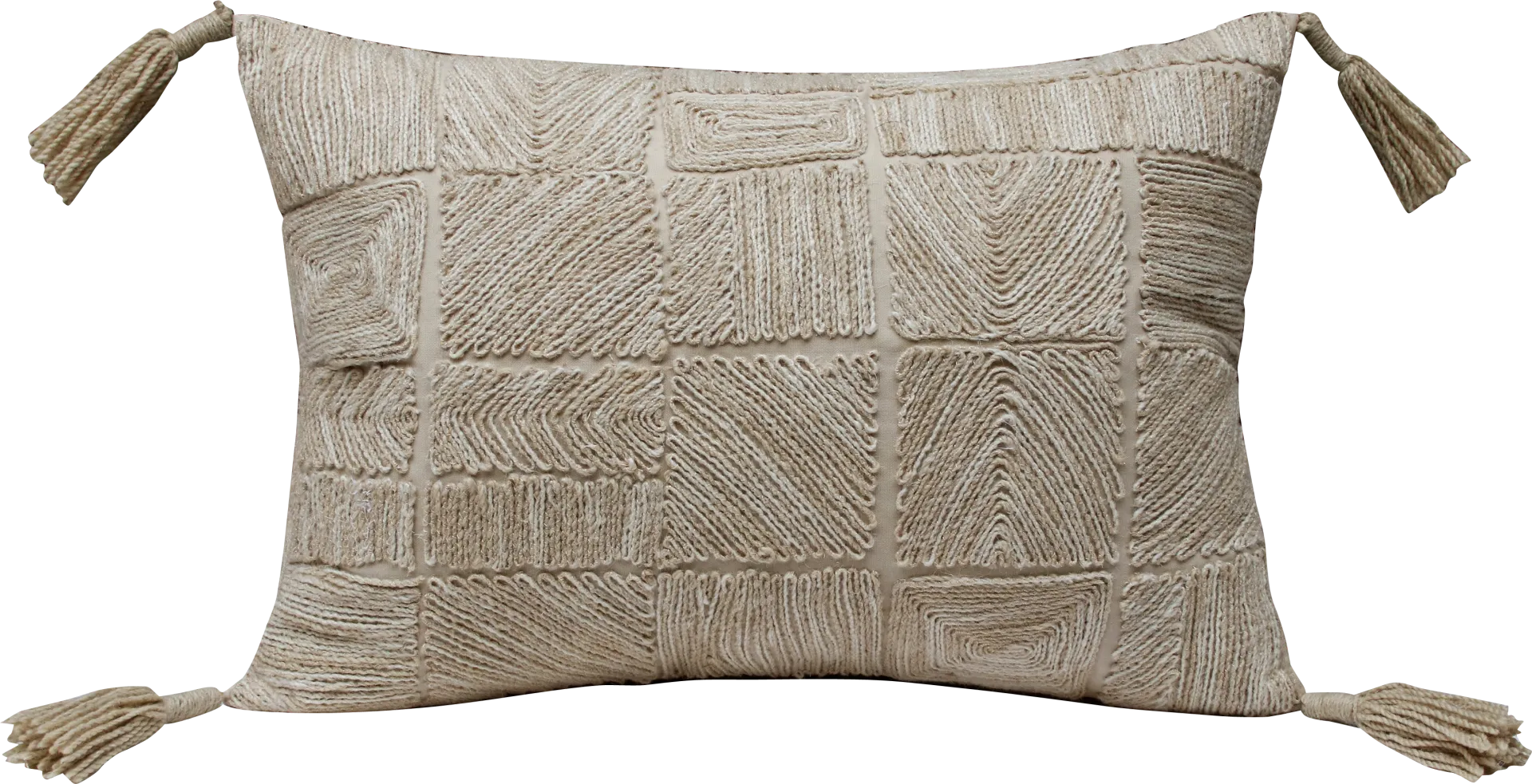 Sajid Tan Lumbar Pillow - Image 1