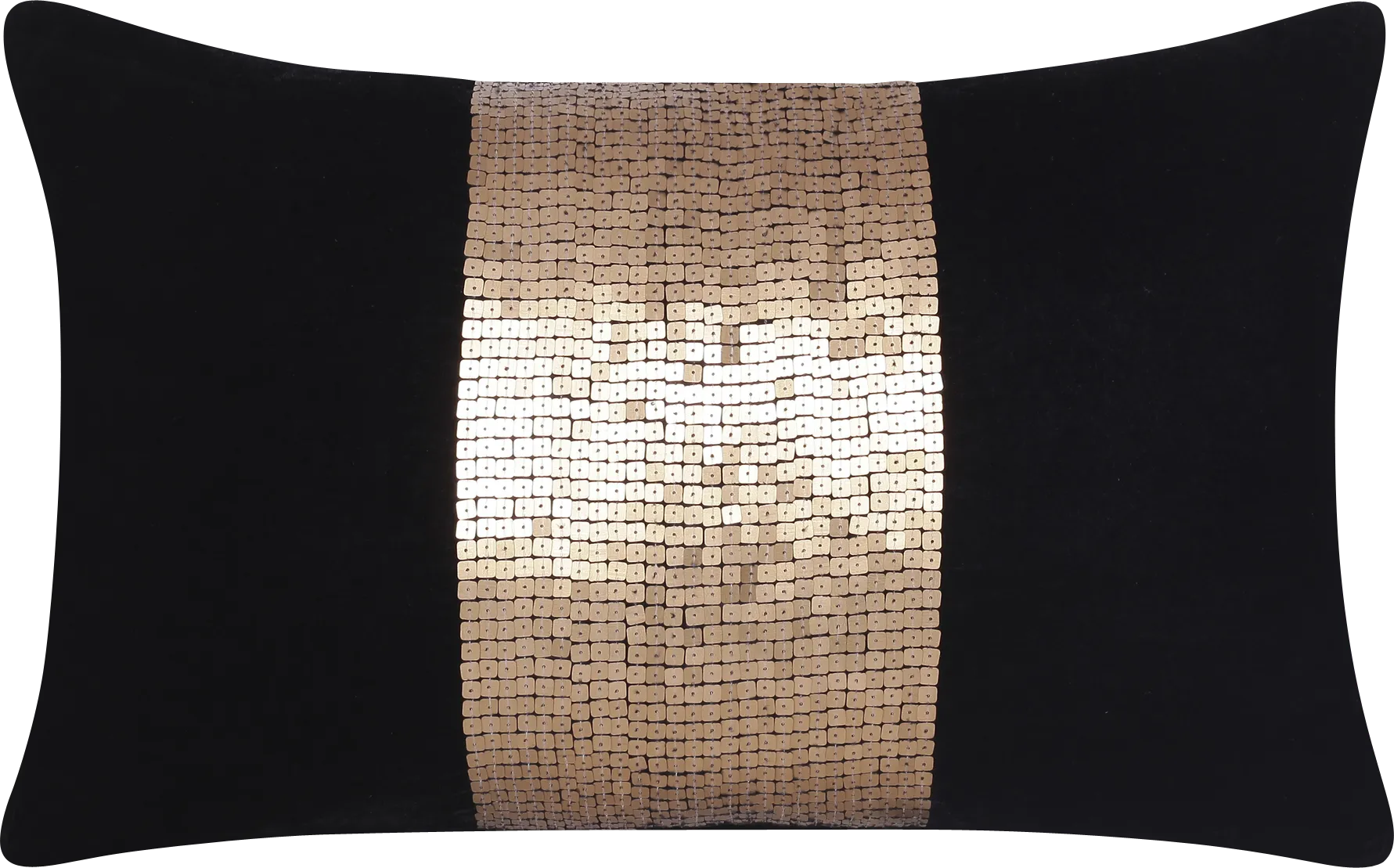 Quandi Black Lumbar Pillow - Thumbnail - Image 1
