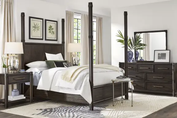 Vineyard Estates Brown 5 Pc King Poster Bedroom