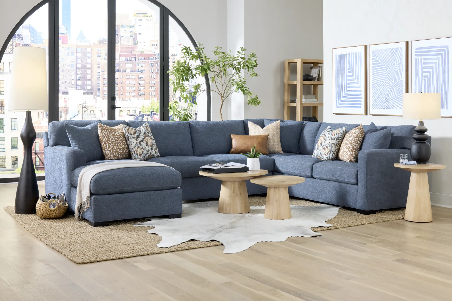 Harmonie Sapphire 3 Pc Sectional - Image 1