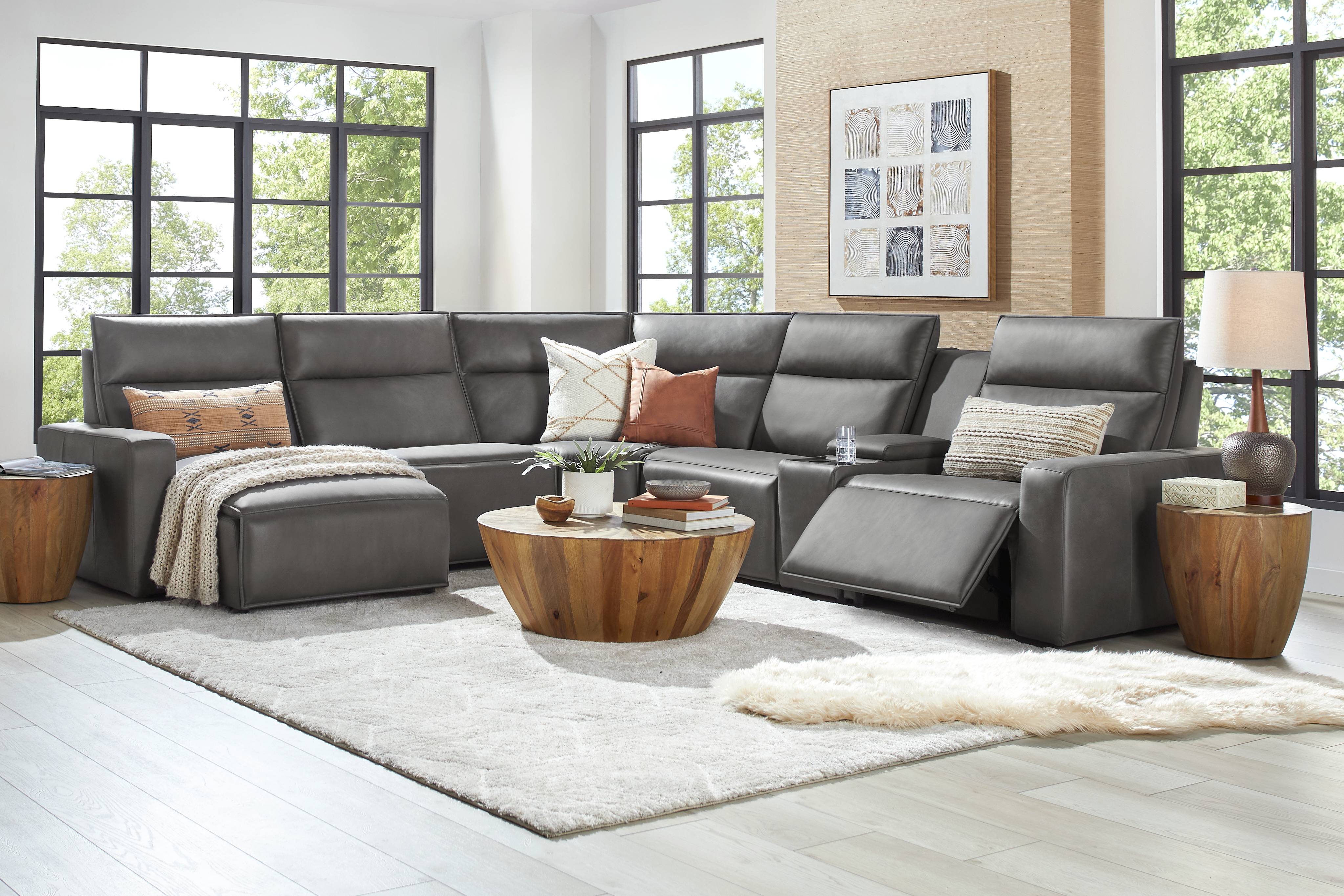 Charcoal 6 Pc Dual Power Reclining ModularTwo - Thumbnail - Image 2