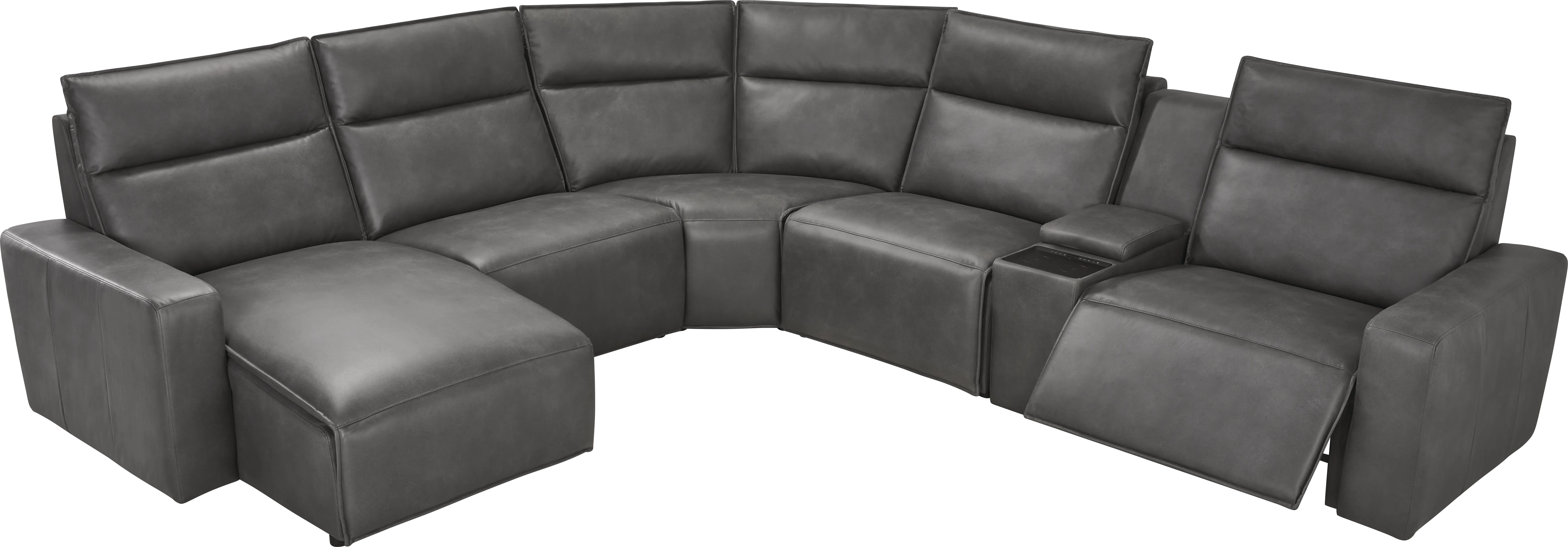 Charcoal 6 Pc Dual Power Reclining ModularTwo - Thumbnail - Image 1