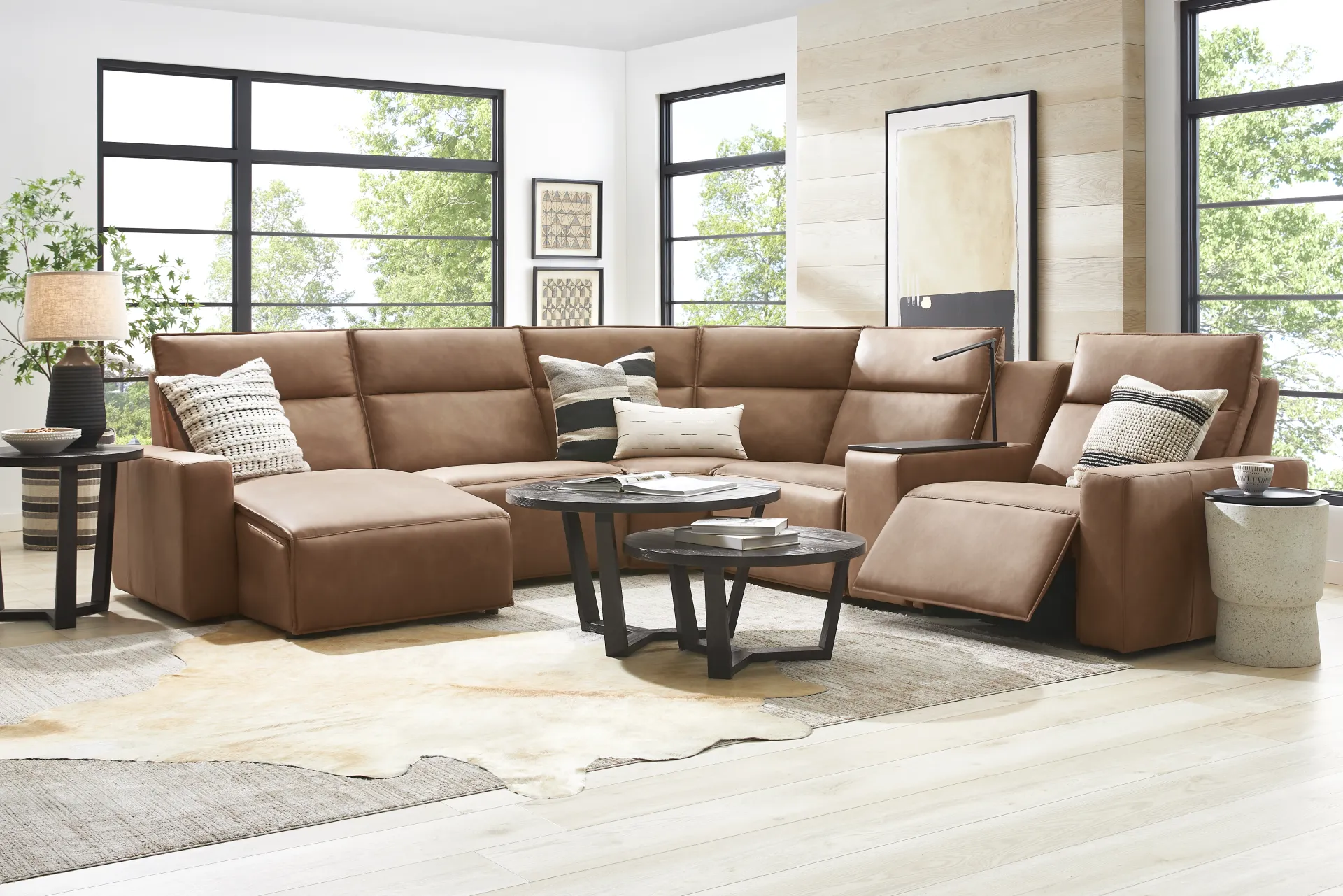 Saddle 6 Pc Dual Power Reclining ModularTwo - Image 1