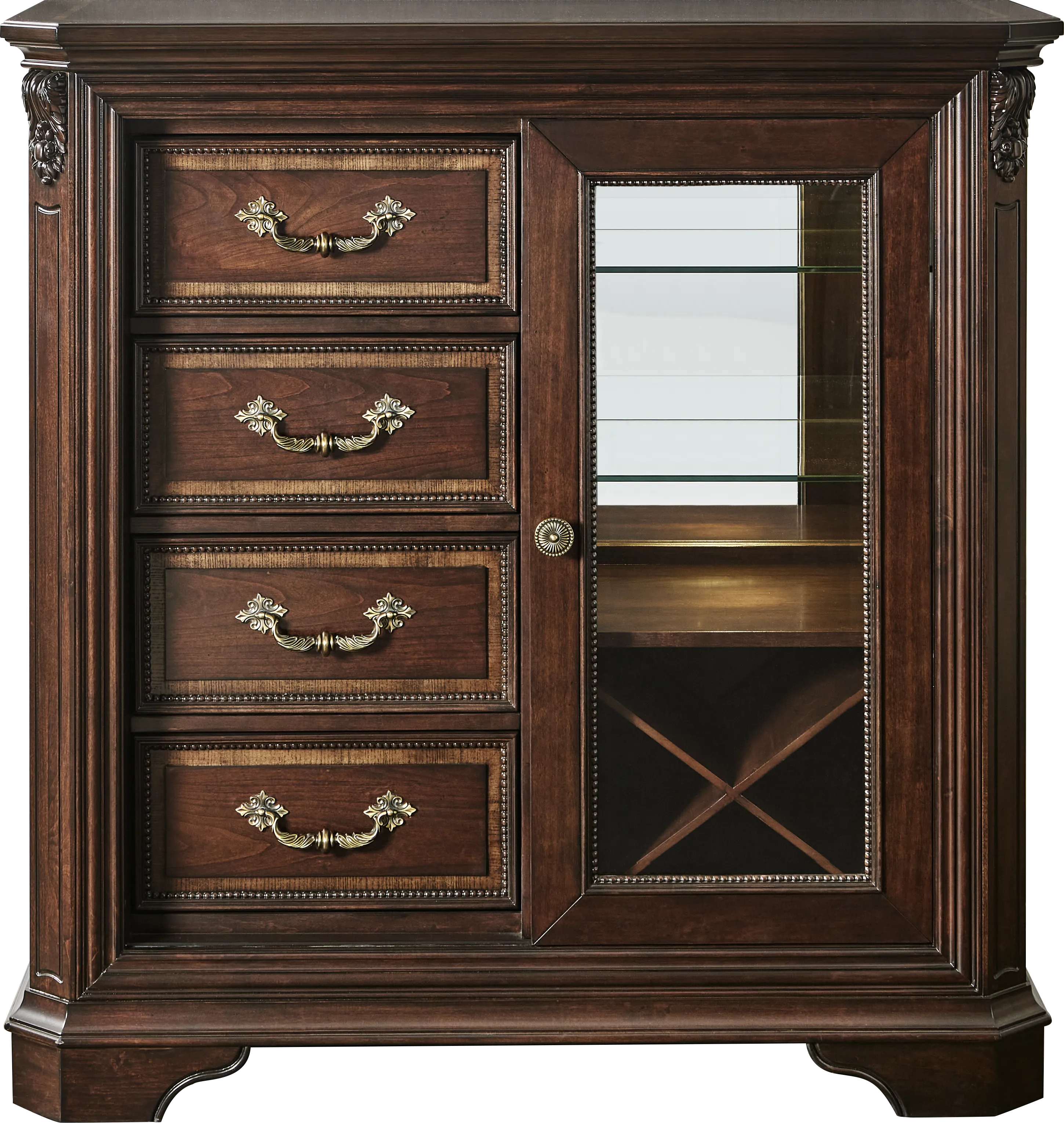 Fuller Brown Cherry Bar Cabinet - Thumbnail - Image 1