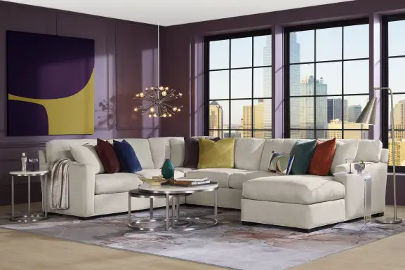 Harmonie Dove 3 Pc Sleeper Sectional