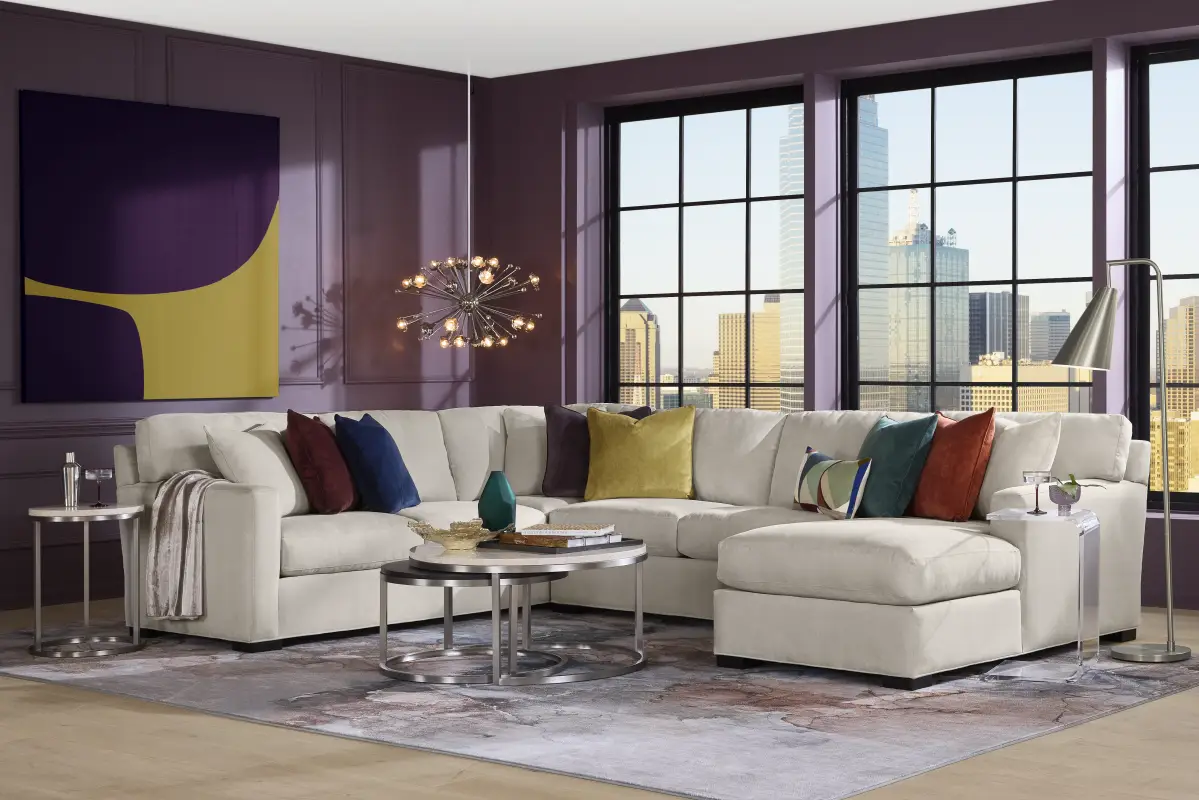 Harmonie Dove 3 Pc Sectional