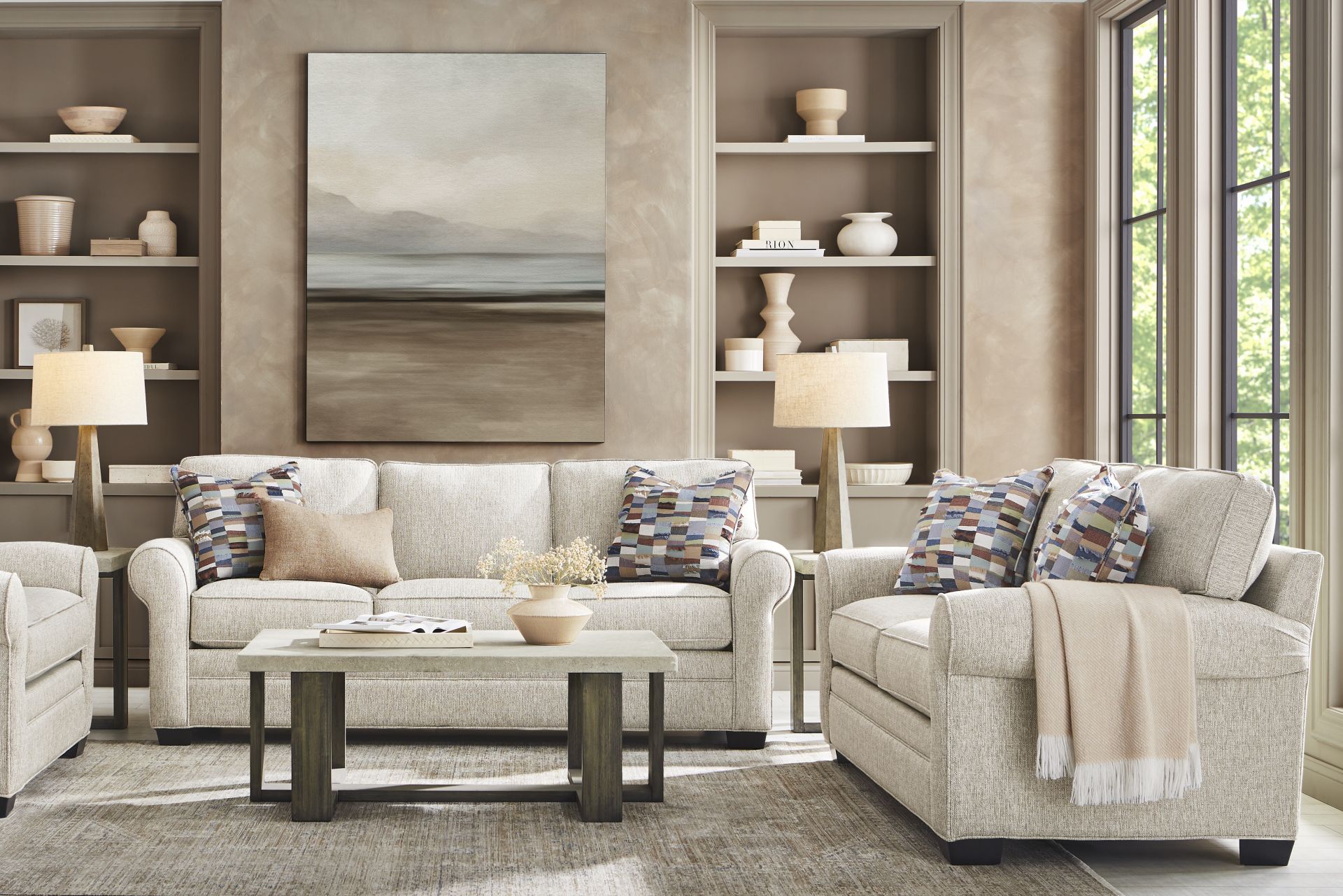 Bellingham Pebble Textured Loveseat - Image 2