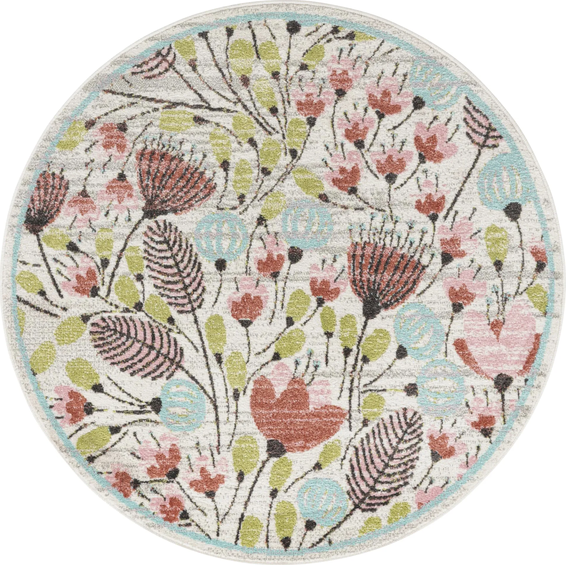 Kids Oakscape Multi 5'3 Round Rug - Image 1