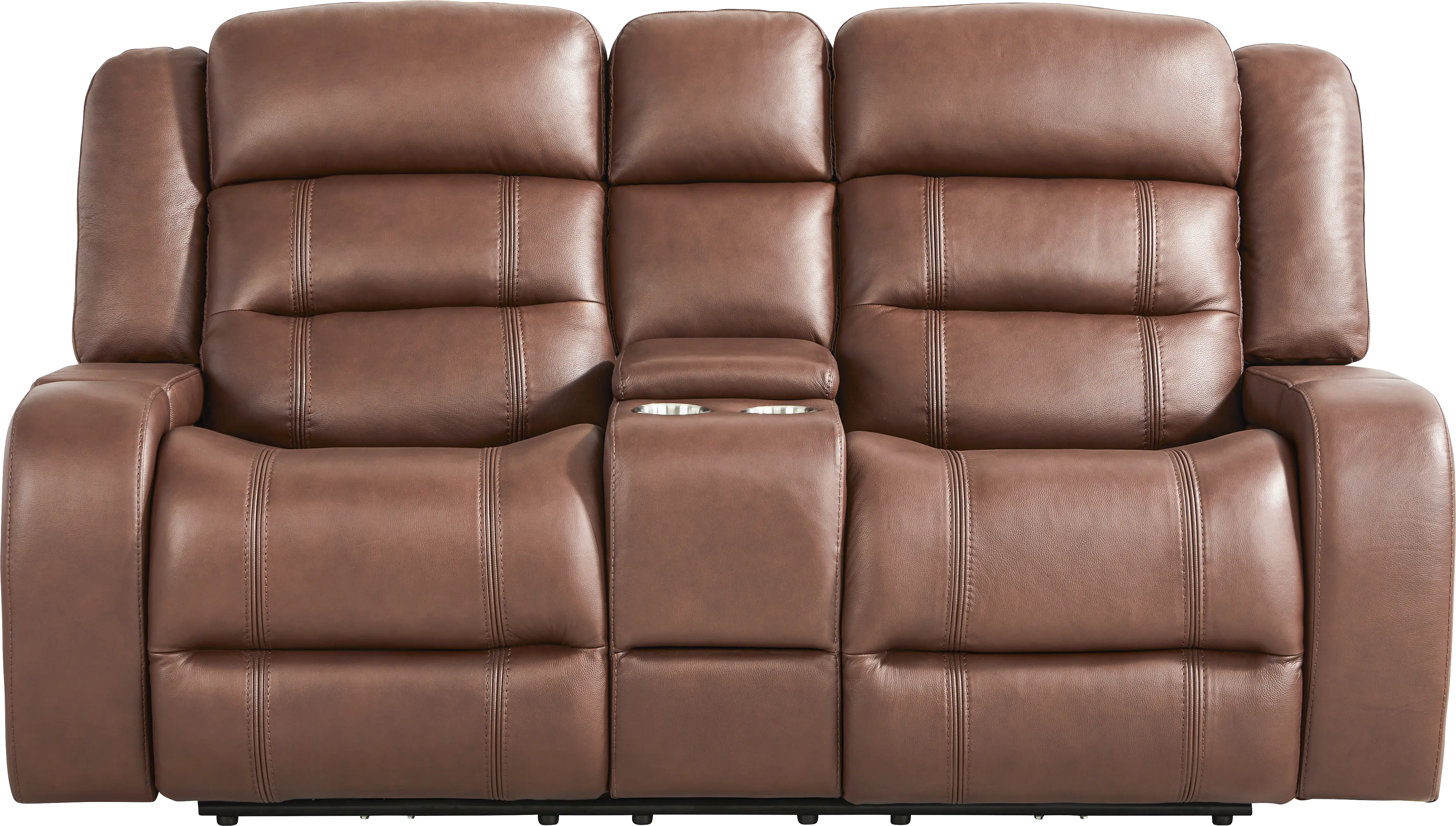 Denali Brown Leather 5 Pc Power Reclining Living Room - Thumbnail - Image 11