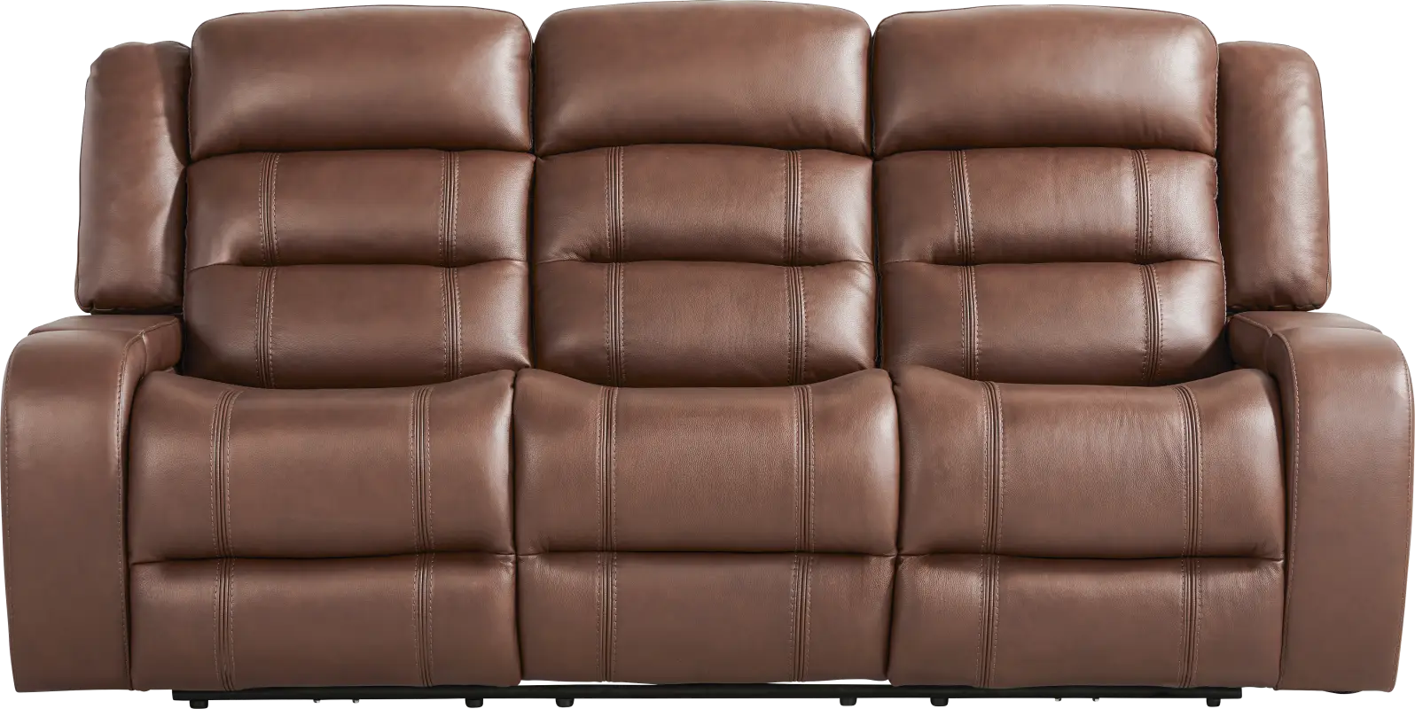 Denali Brown Leather Power Reclining Sofa