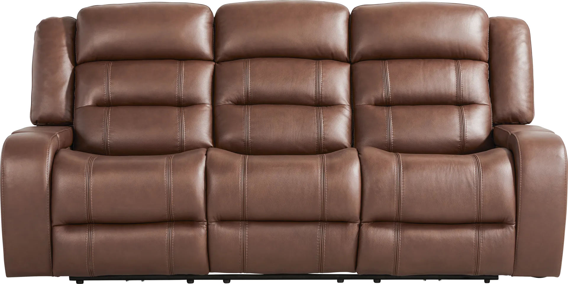 Denali Brown Leather 5 Pc Reclining Living Room - Image 2