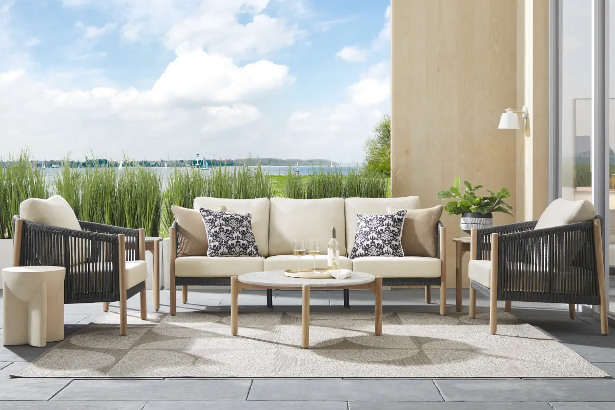 Koda Charcoal 4 Pc Outdoor Seating Set