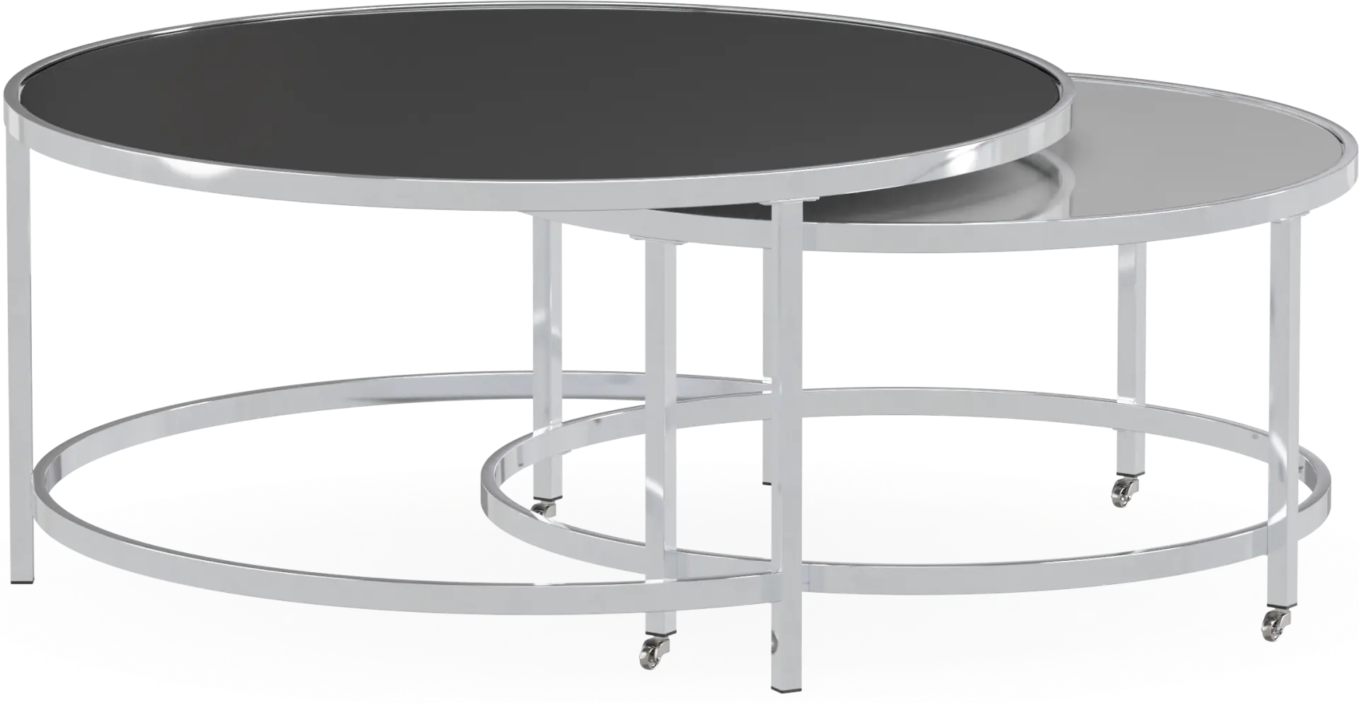 Marlow Heights Black Nesting Cocktail Table, Set of 2