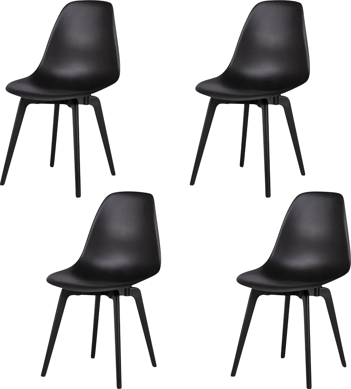 Edenpark Black Dining Chair, Set of 4 - Image 1