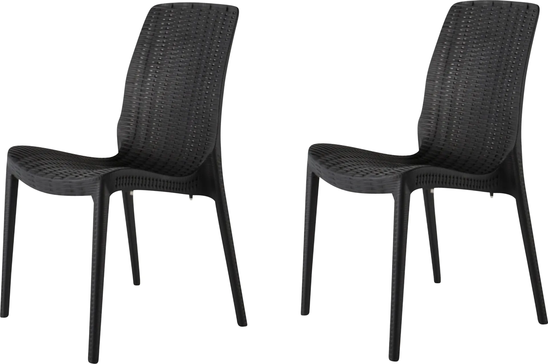 Lagoon Rue Black Outdoor Dining Chair, Set of 2 - Image 1