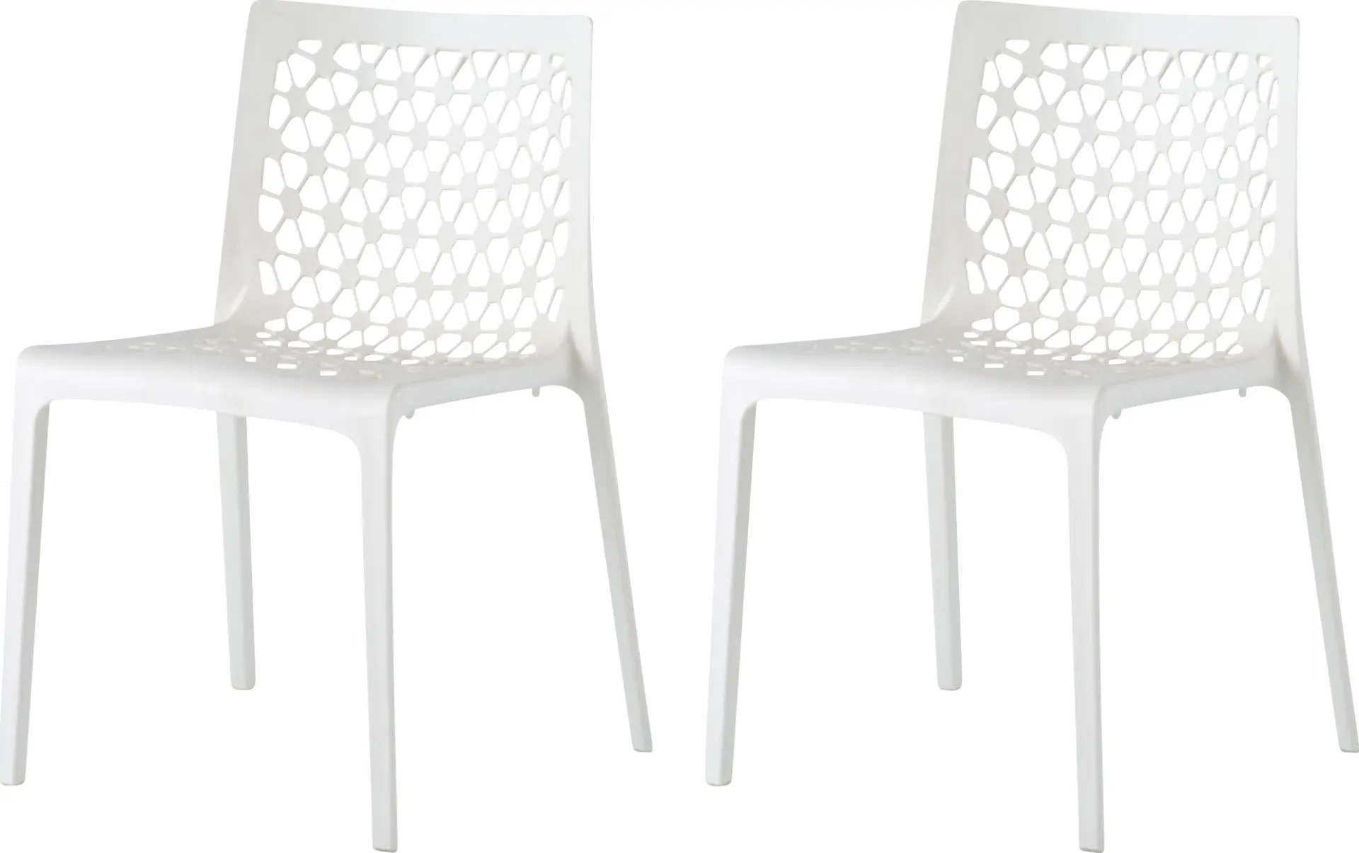 Lagoon Milan White Outdoor Dining Chair, Set of 2