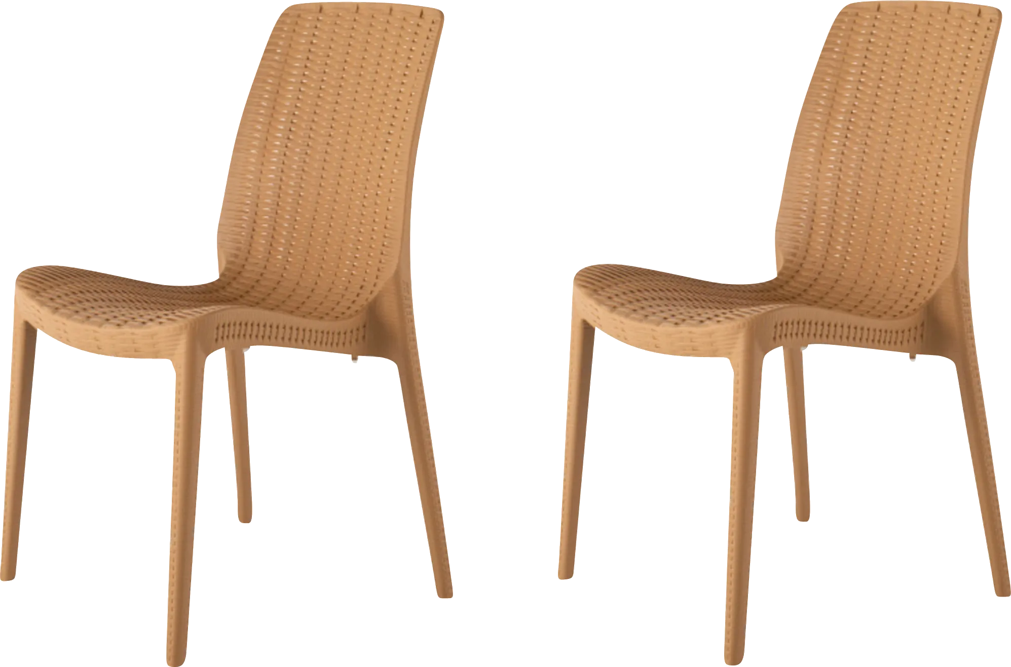 Lagoon Rue Tan Outdoor Dining Chair, Set of 2 - Thumbnail - Image 1