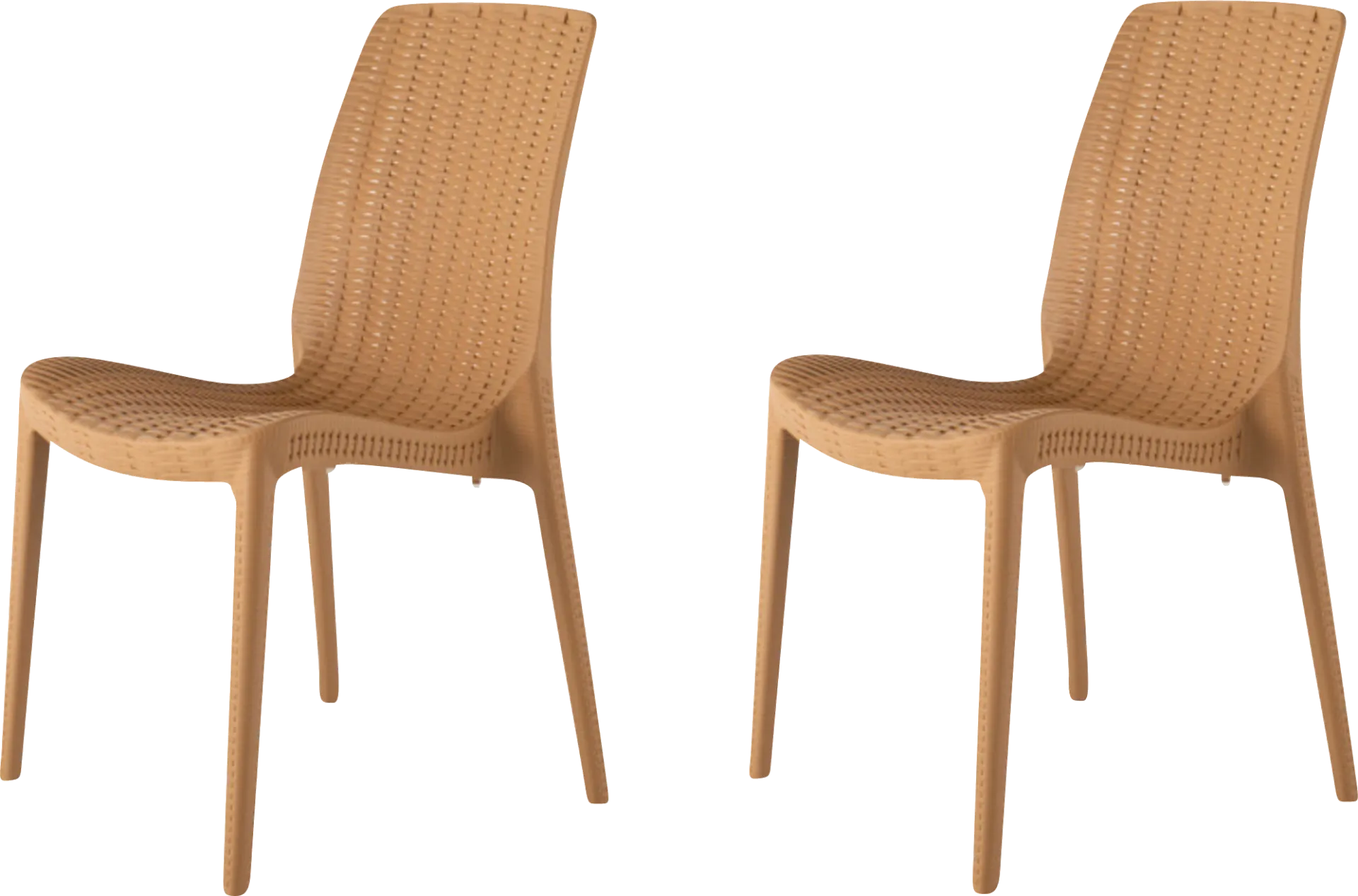Lagoon Rue Tan Outdoor Dining Chair, Set of 2 - Image 1
