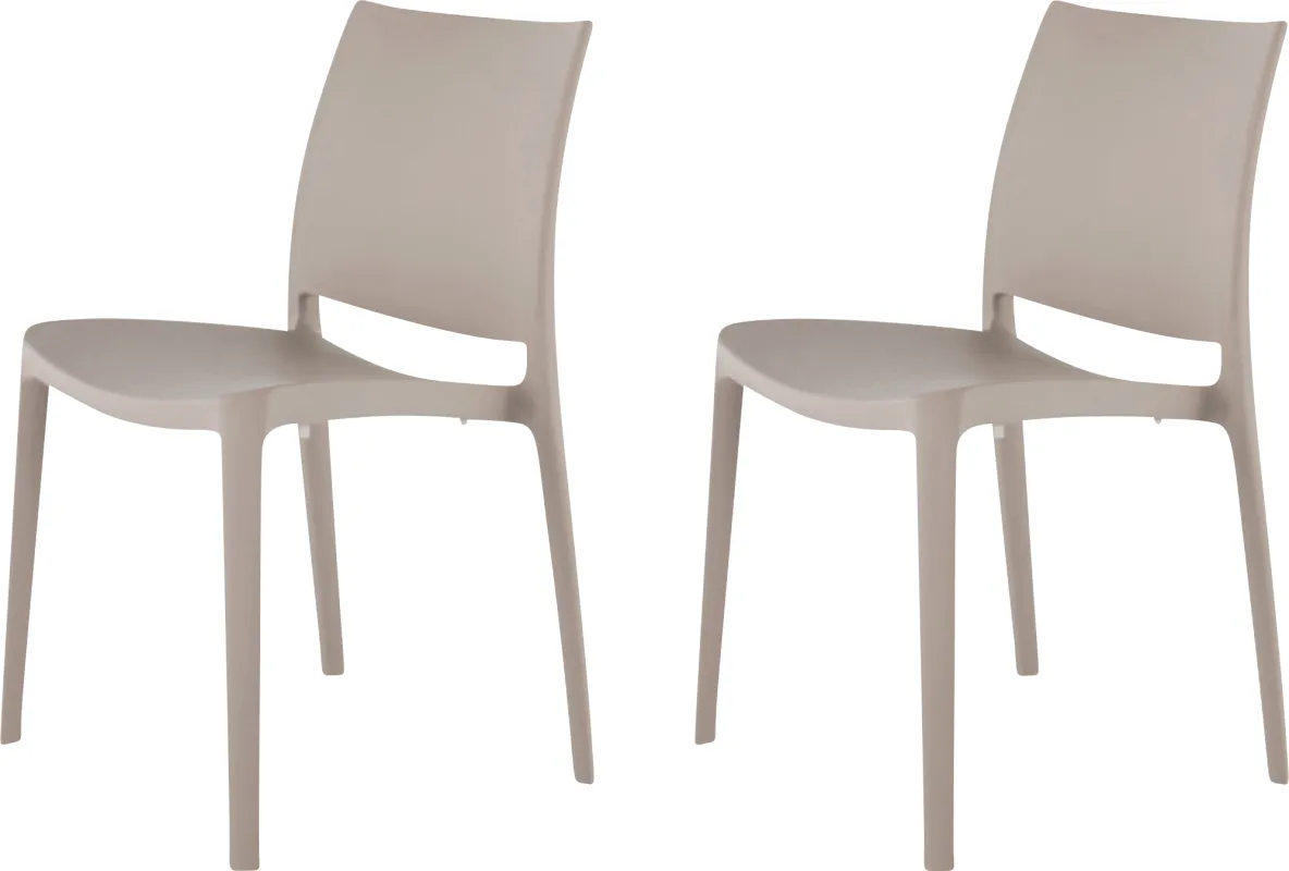 Lagoon Sensilla Gray Outdoor Dining Chair, Set of 2