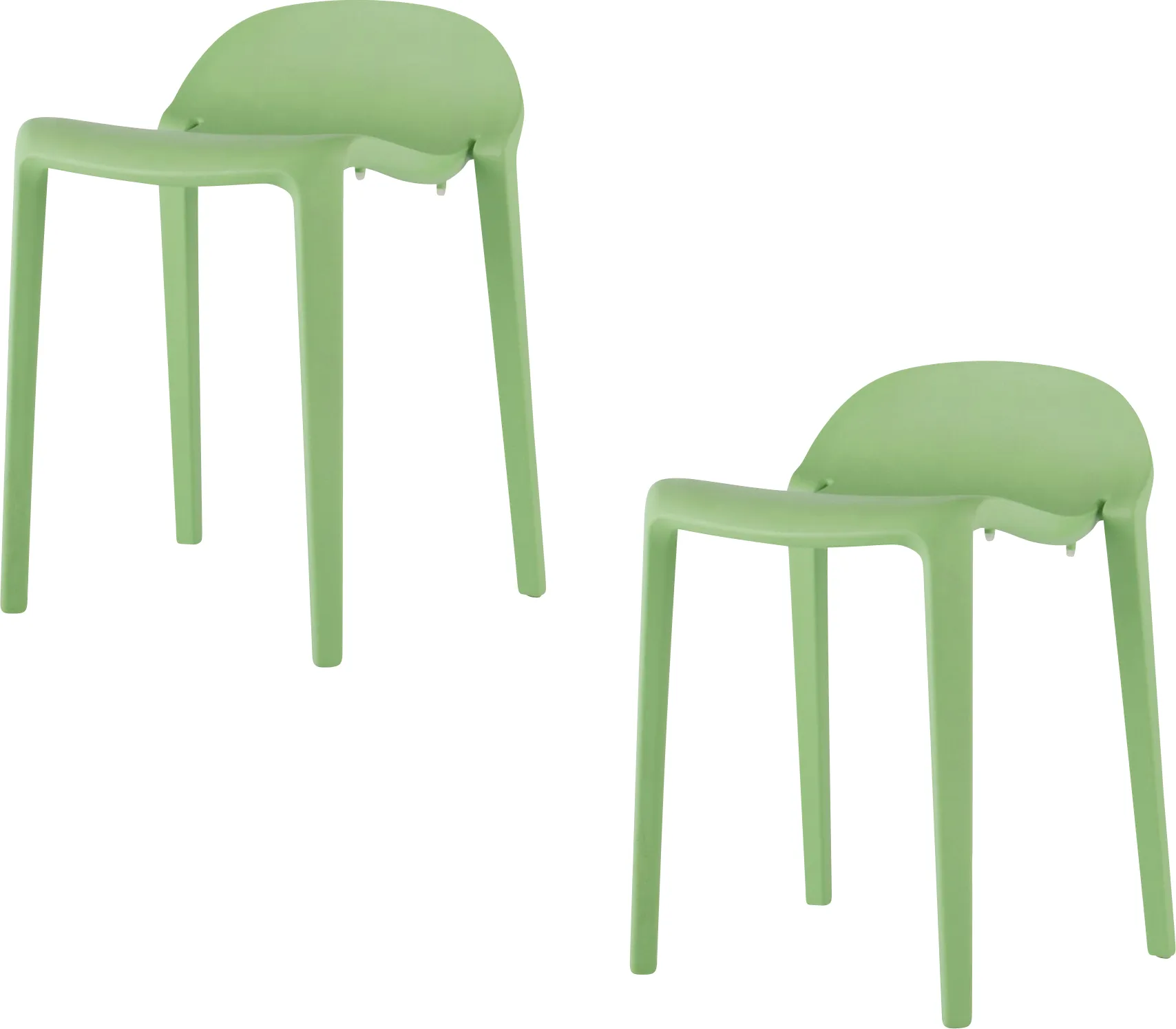 Outdoor Lulia Green Stool, Set of 2 - Image 1
