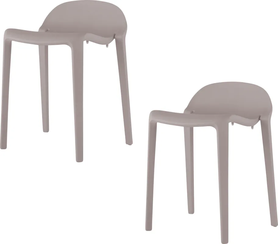 Outdoor Lulia Gray Stool, Set of 2