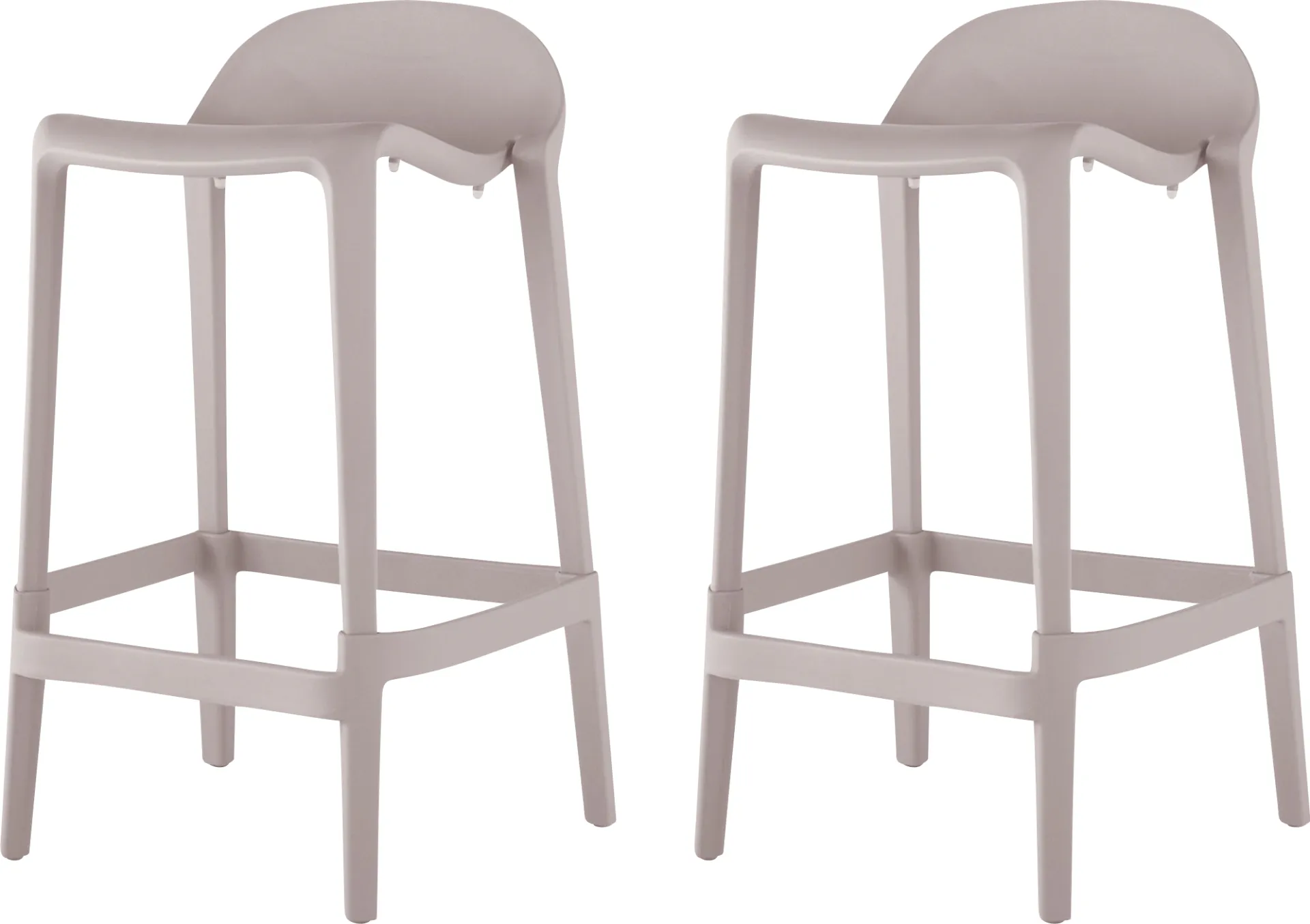 Outdoor Lulia Gray Counter Stool, Set of 2 - Image 1