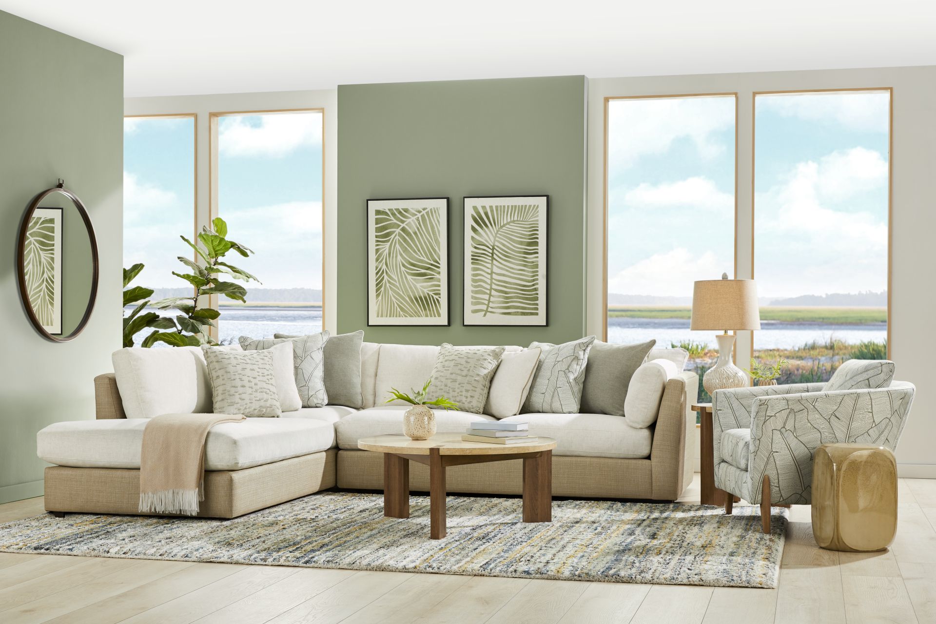 Corsica Beige 2 Pc Sectional - Image 2