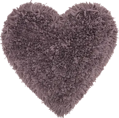 Kids Fuzzy Heart Lavender Accent Pillow