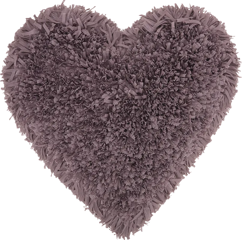 Kids Fuzzy Heart Lavender Accent Pillow