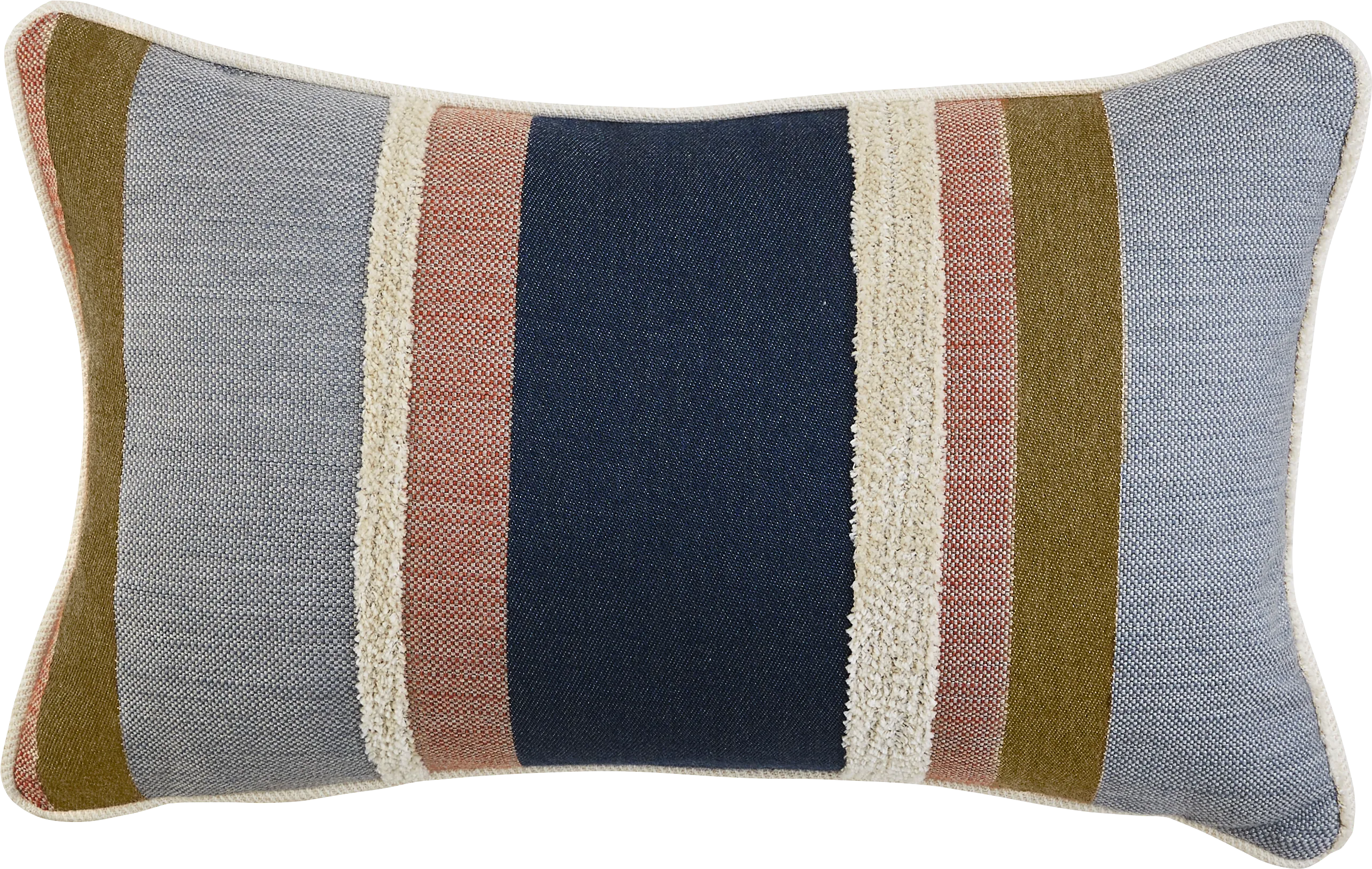 Fascinate Desert Chambray Indoor/Outdoor Kidney Pillow - Thumbnail - Image 1