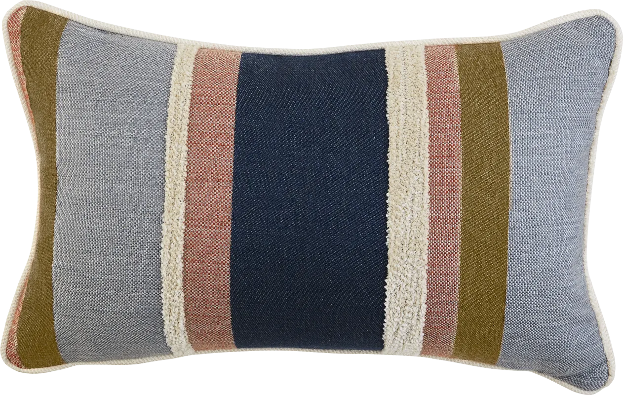 Fascinate Desert Chambray Indoor/Outdoor Kidney Pillow