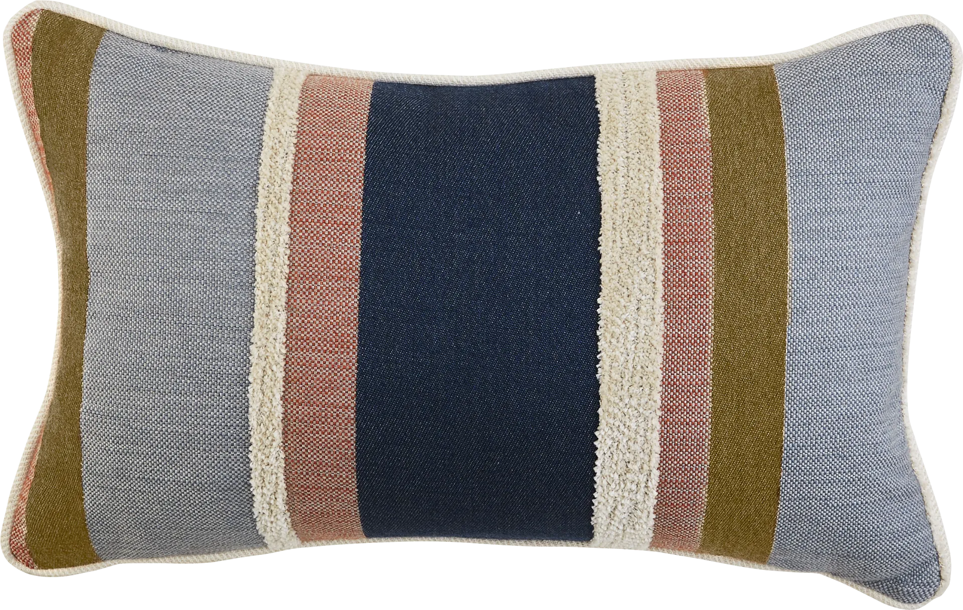 Fascinate Desert Chambray Indoor/Outdoor Kidney Pillow - Image 1