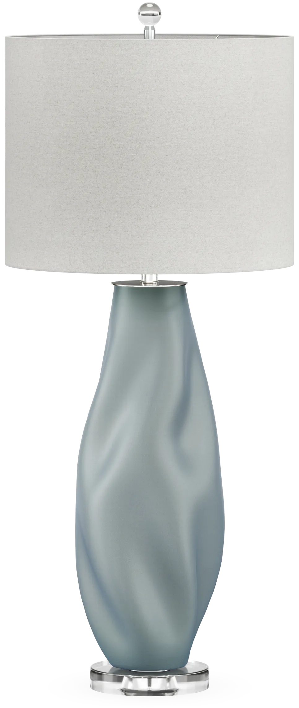 blue table lamp