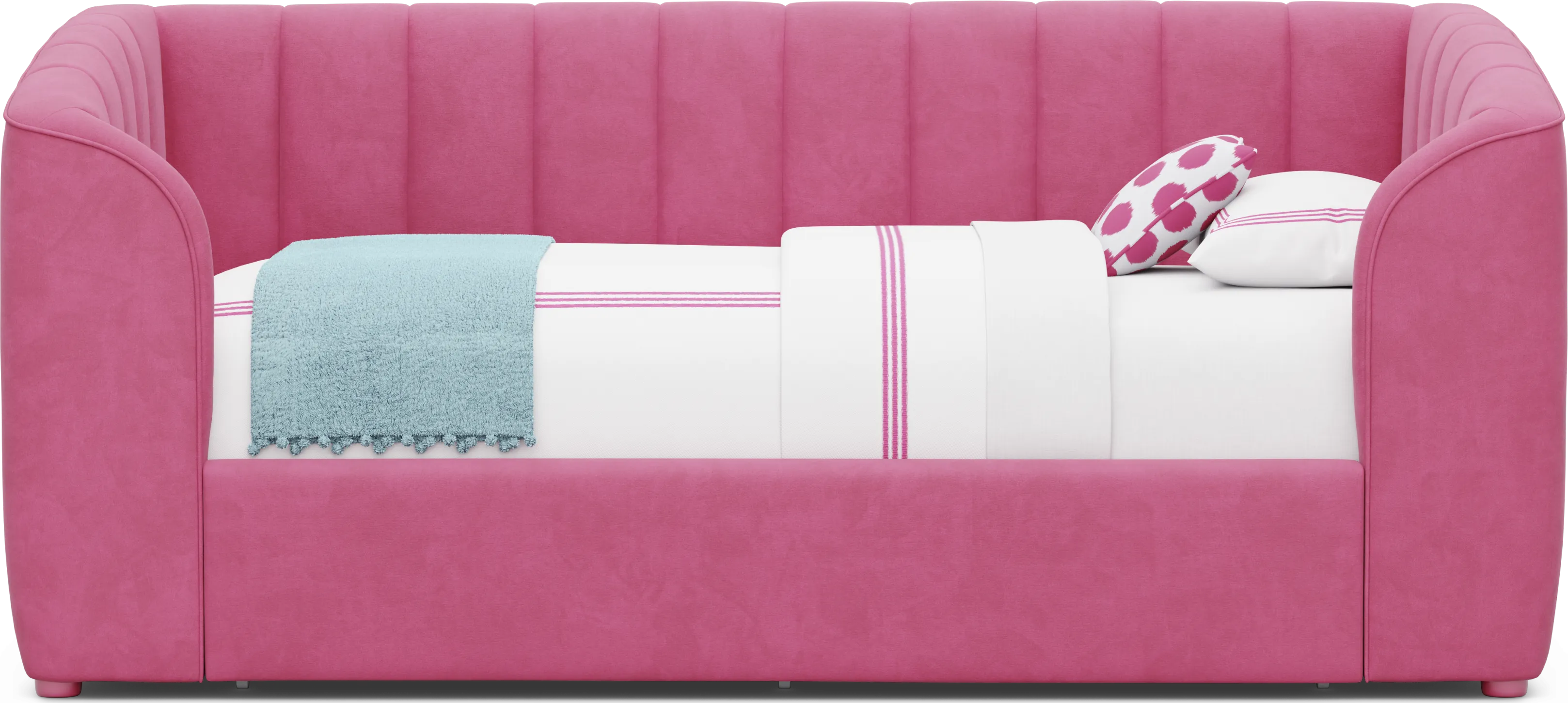 Kids Gwyneth Bubble Gum Twin Upholstered Storage Daybed - Thumbnail - Image 1