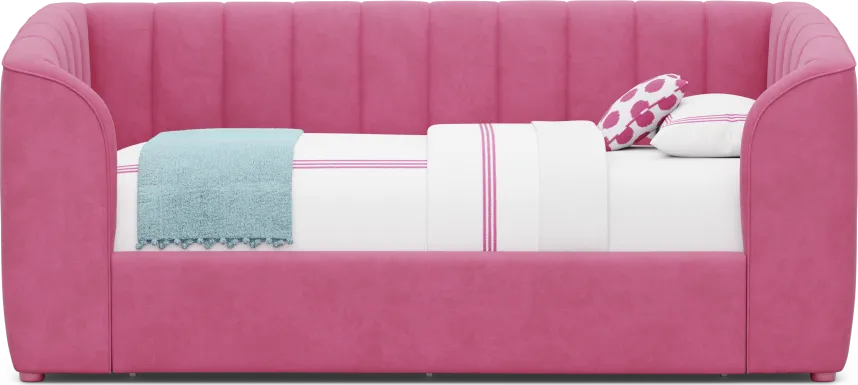 Kids Gwyneth Bubble Gum Twin Upholstered Storage Daybed