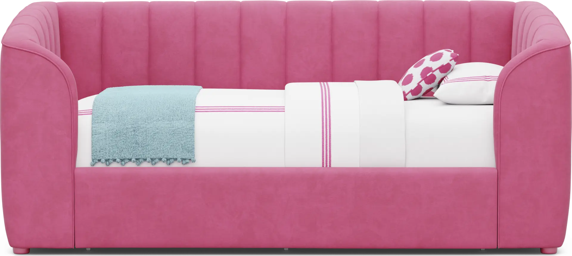 Kids Gwyneth Bubble Gum Twin Upholstered Storage Daybed