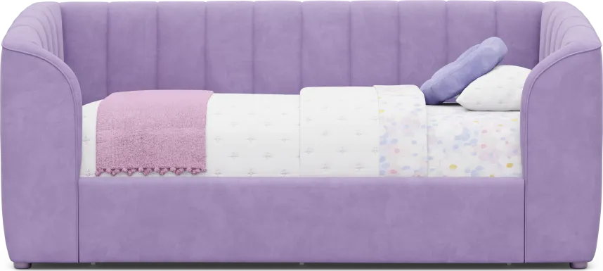 Kids Gwyneth Lavender Twin Upholstered Storage Daybed