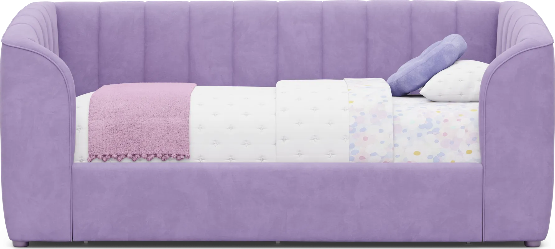 Kids Gwyneth Lavender Twin Upholstered Storage Daybed