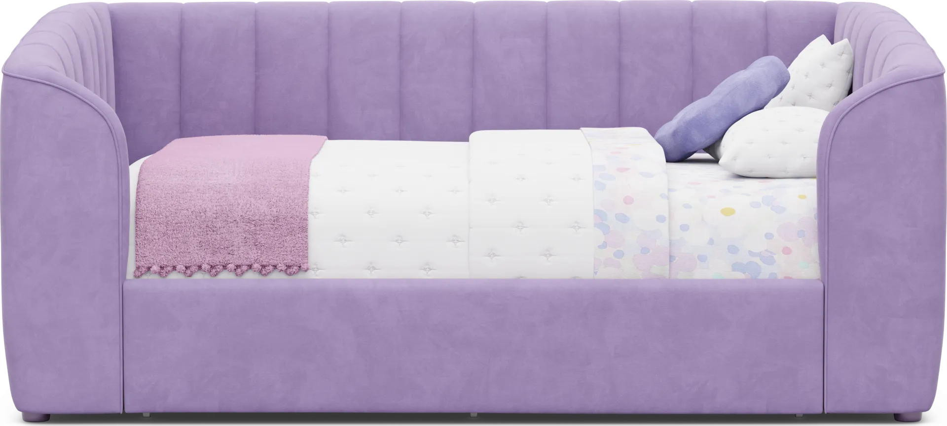 Kids Gwyneth Lavender Full Upholstered Storage Daybed - Image 1