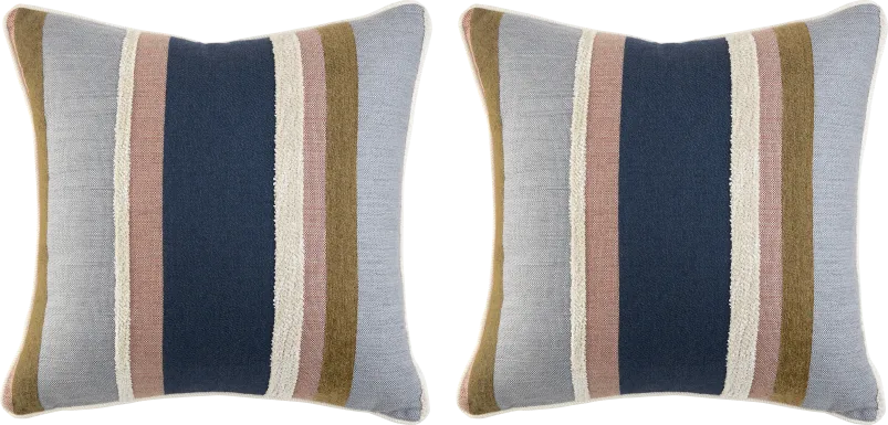 Fascinate Desert Chambray Indoor/Outdoor Accent Pillow, Set of 2