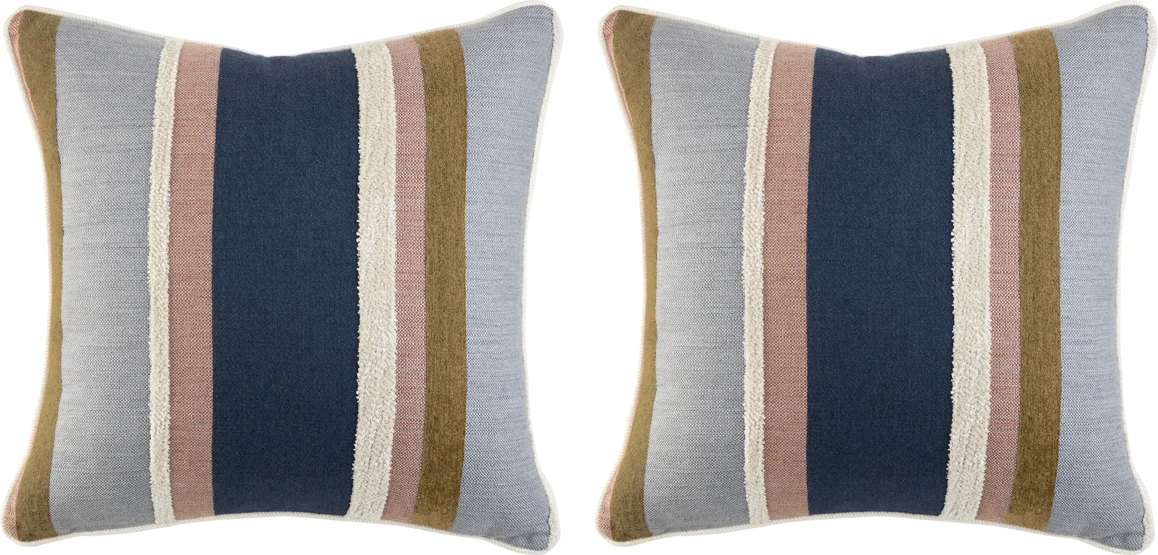 Fascinate Desert Chambray Indoor/Outdoor Accent Pillow, Set of 2