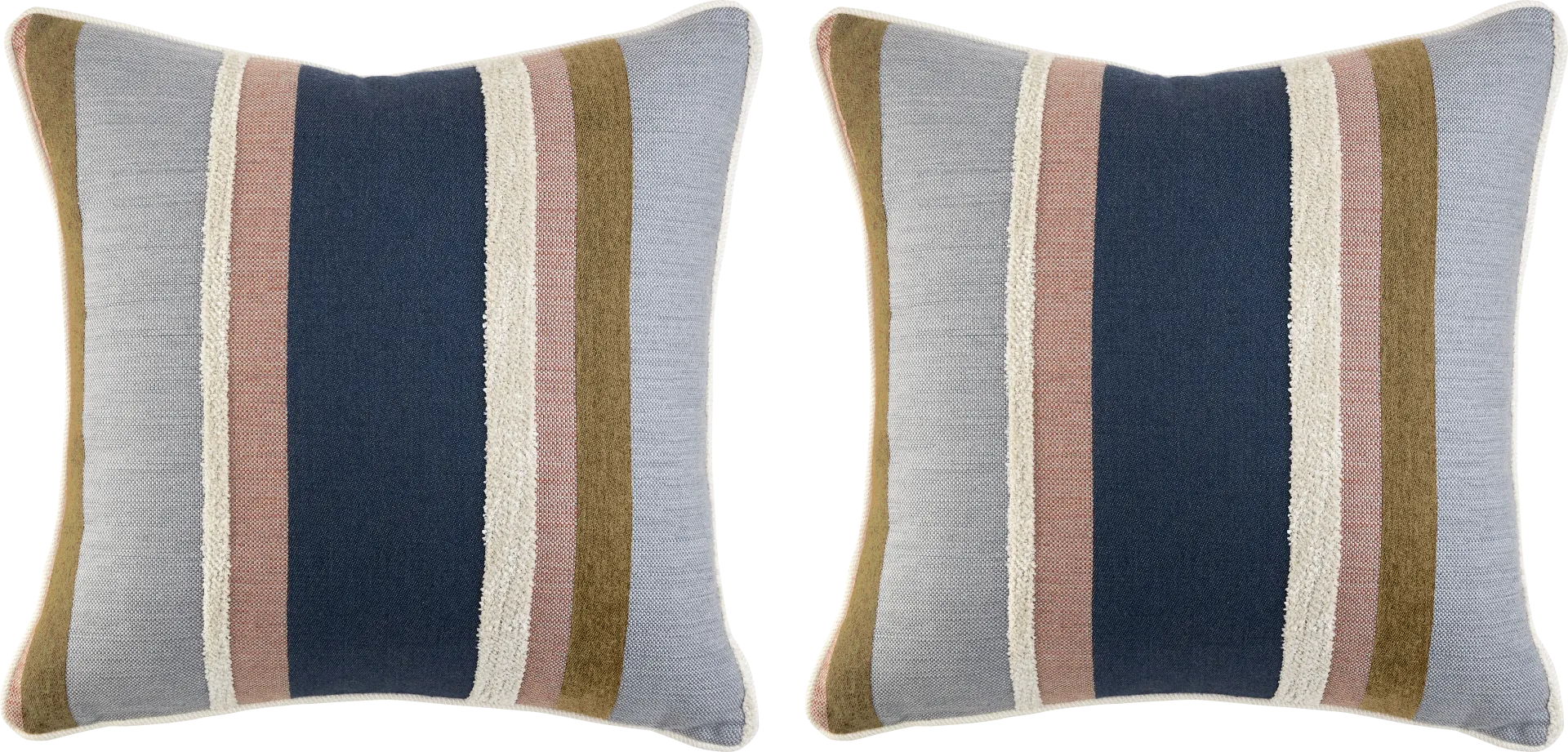 Fascinate Desert Chambray Indoor/Outdoor Accent Pillow, Set of 2 - Image 1