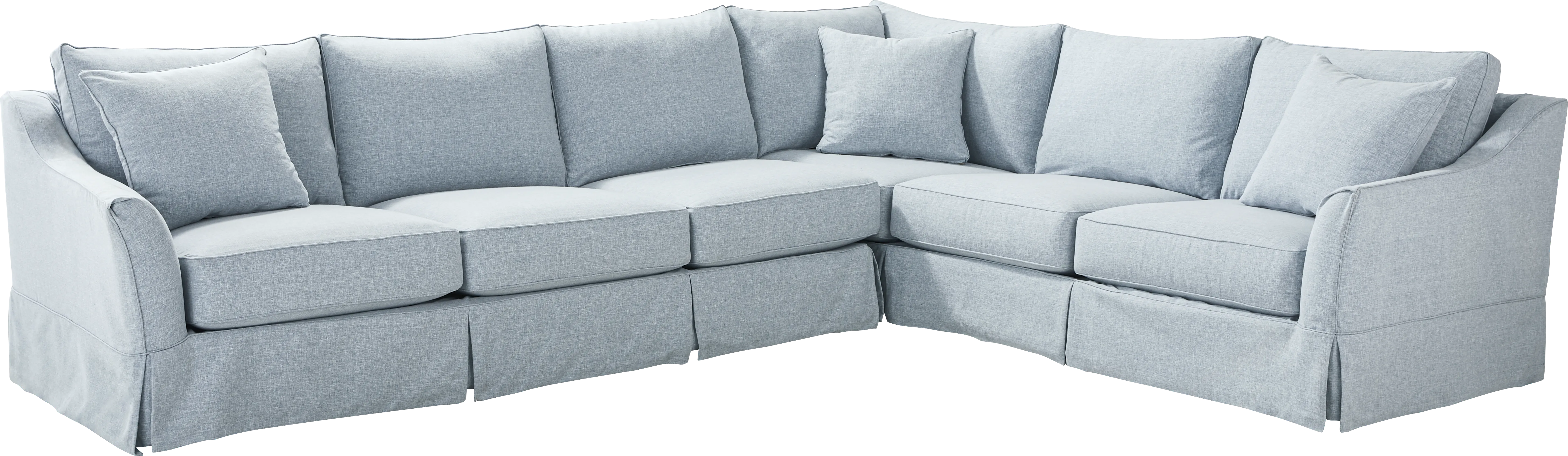 Pacific Grove Blue Slipcover 2 Pc Sleeper Sectional - Thumbnail - Image 1