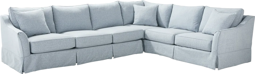 Pacific Grove Blue Slipcover 2 Pc Sleeper Sectional
