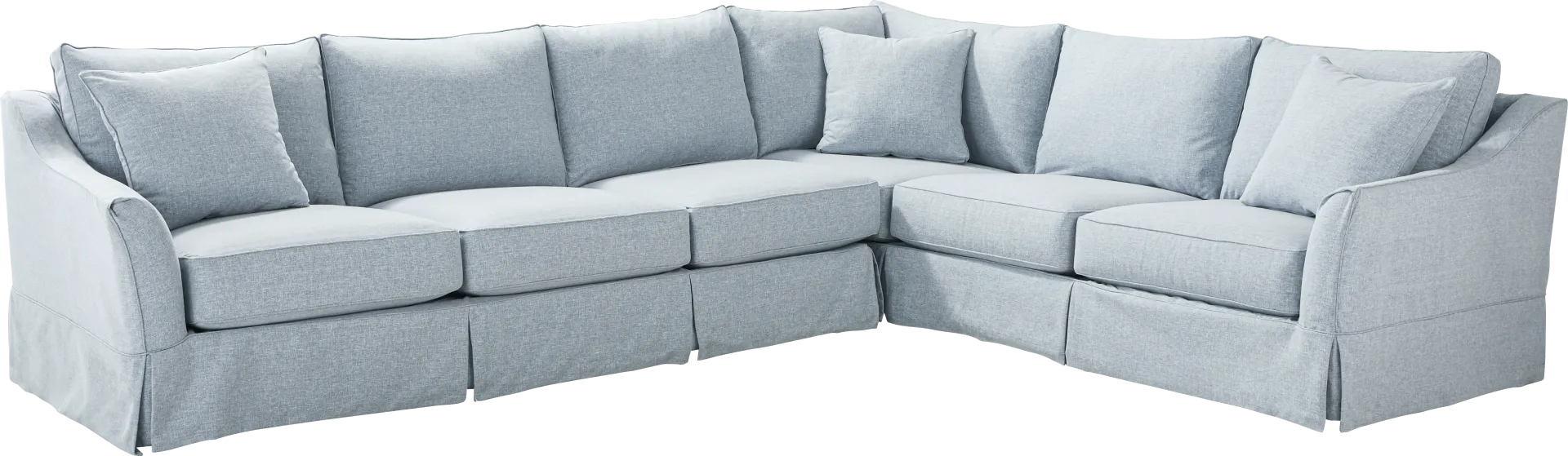 Pacific Grove Blue Slipcover 2 Pc Sleeper Sectional - Image 1
