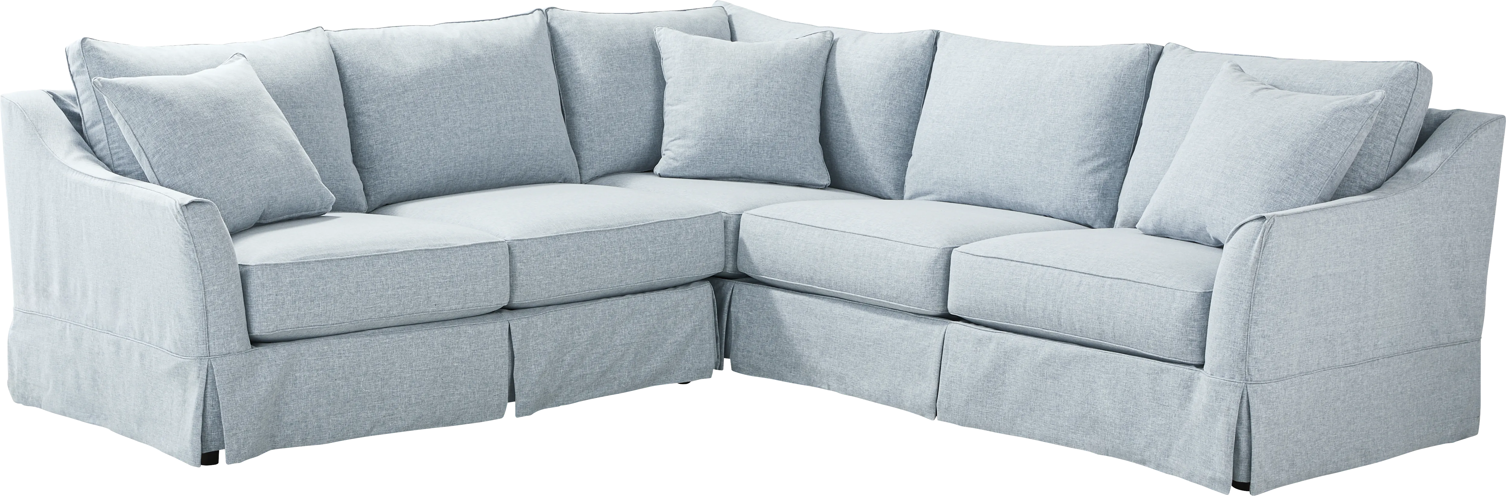 Pacific Grove Blue Slipcover 2 Pc Sectional - Thumbnail - Image 1