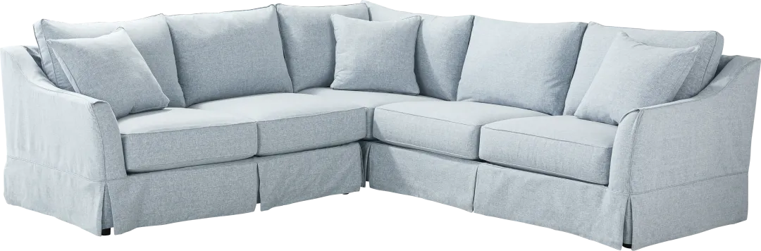 Pacific Grove Blue Slipcover 2 Pc Sectional
