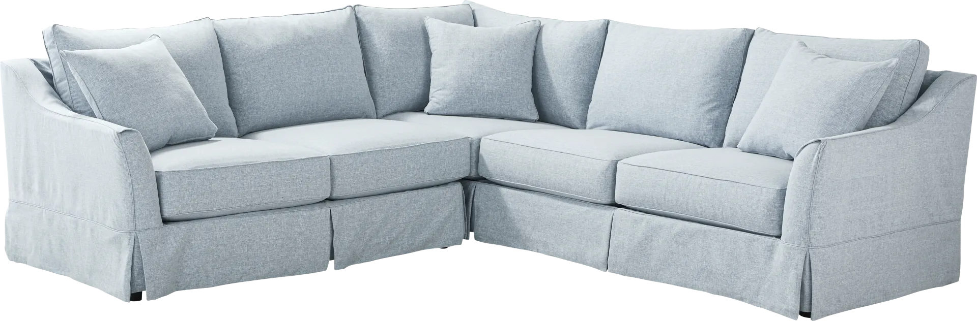 Pacific Grove Blue Slipcover 2 Pc Sectional - Image 1